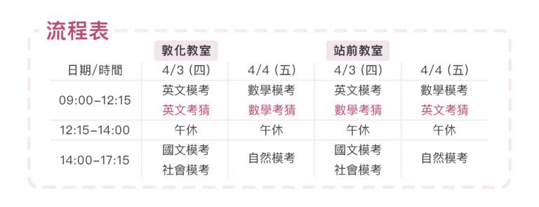 Schedule